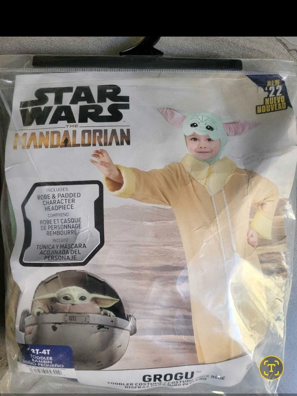 Star Wars Grogu Toddler Costume - Green & Tan